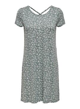 Vestito Only Bera Back Lace Verde per Donna
