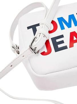 Borsa Tommy Jeans Camara Bag Bianco per Donna