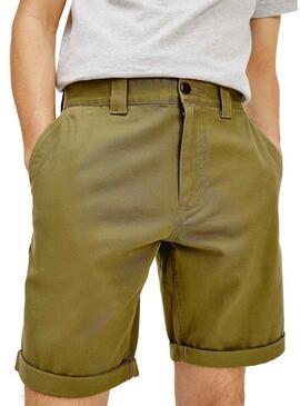 Bermuda Tommy Jeans Scanton Chino Verde Uomo