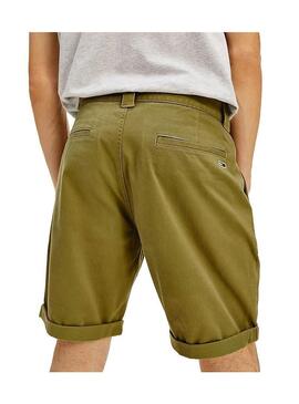 Bermuda Tommy Jeans Scanton Chino Verde Uomo