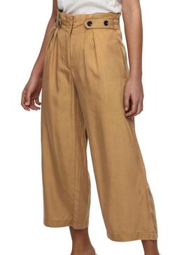 Pantaloni Only Theia Magne Life Marrone per Donna