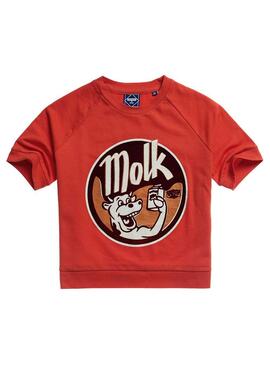 T-Shirt Superdry Workwear Cropped Rosso Donna