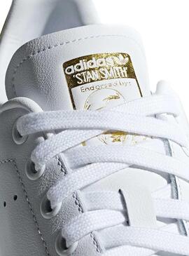 Sneaker Adidas Stan Smith Bianco Gold Donna