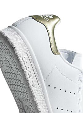 Sneaker Adidas Stan Smith Bianco Gold Donna