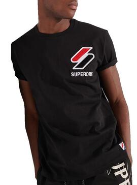 T-Shirt Superdry Sportstyle Nero per Uomo