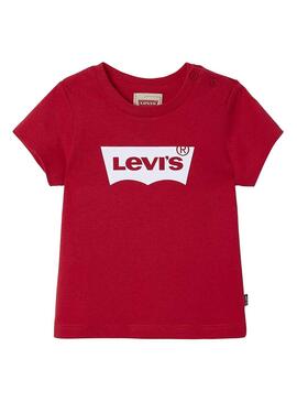 T-Shirt Levis Kids Bat Rosso per Bambino