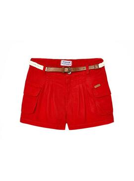 Short Mayoral Fluid Amapola Rosso per Bambina