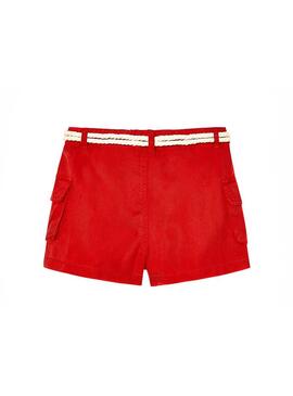 Short Mayoral Fluid Amapola Rosso per Bambina