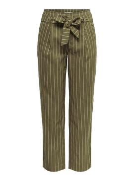 Pantaloni Only Viva-Cleo Verde per Donna