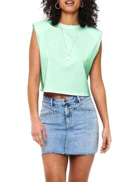 Top Only Jen Life Verde per Donna