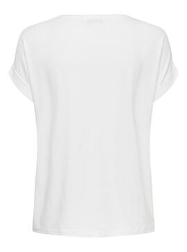 T-Shirt Only Moster Bianco per Donna