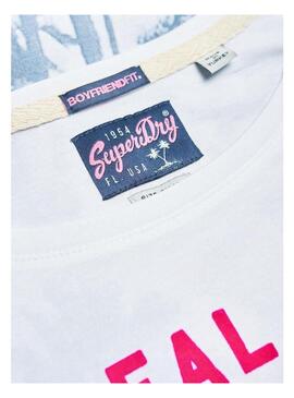 T-Shirt Superdry Miami Bianco per Donna