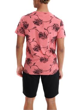 T-Shirt Superdry Aop Supply Rosa per Uomo