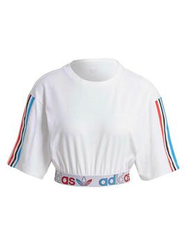 T-Shirt Adidas Primeblue Bianco per Donna