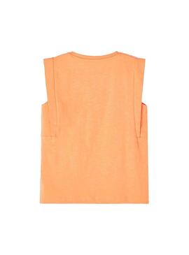 T-Shirt Name It Jacklin Arancione per Bambina
