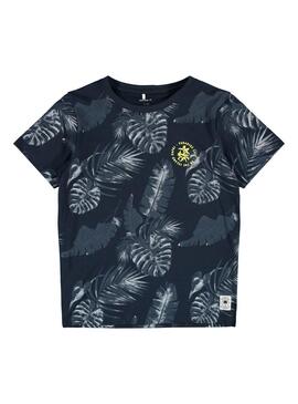 T-Shirt Name It Hachem Blu Navy per Bambino