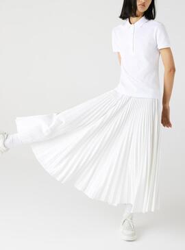 Polo Lacoste Basic Bianco per Donna