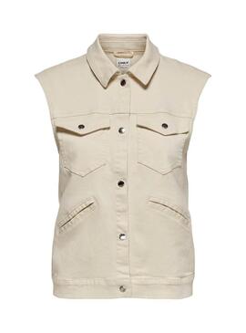 Gilet Only Carra Life Beige per Donna