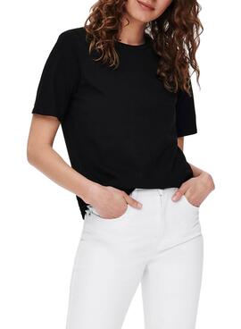 T-Shirt Only Life Nero per Donna