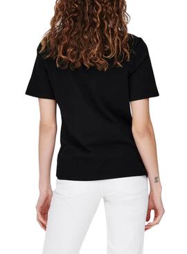 T-Shirt Only Life Nero per Donna