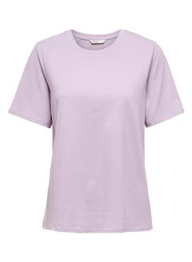 T-Shirt Only Life Lavanda per Donna