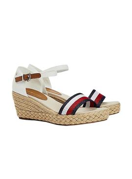 Sandali Tommy Hilfiger Shimmery ribbon Bianco