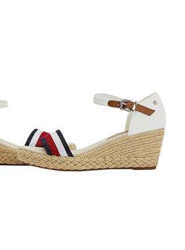 Sandali Tommy Hilfiger Shimmery ribbon Bianco