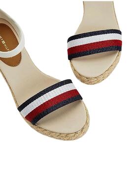 Sandali Tommy Hilfiger Shimmery ribbon Bianco