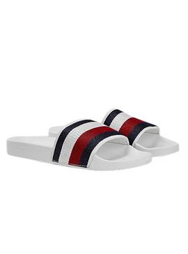 Flip flops Tommy Jeans Shimmery Bianco per Donna