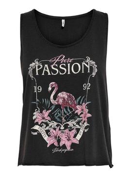 T-Shirt Only Lucy Life Passion Nero per Donna
