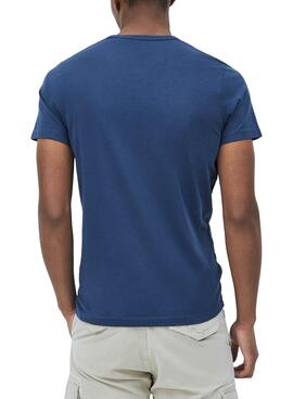 T-Shirt Pepe Jeans Dimitri Blu per Uomo