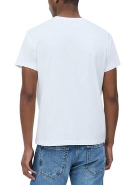 T-Shirt Pepe Jeans Dennis Bianco per Uomo