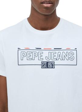 T-Shirt Pepe Jeans Dennis Bianco per Uomo