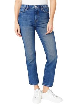 Jeans Pepe Jeans Dion 7/8 Blu per Donna