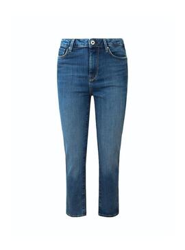 Jeans Pepe Jeans Dion 7/8 Blu per Donna