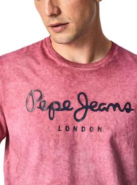 T-Shirt Pepe Jeans West Sir New Rosa per Uomo
