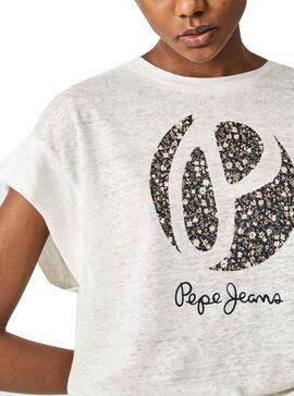 T-Shirt Pepe Jeans Alice Bianco per Donna