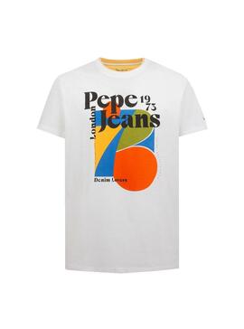 T-Shirt Pepe Jeans Willy Bianco per Uomo