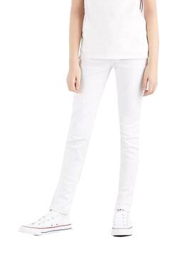 Jeans Levis 710 Skinny Bianco per Bambina