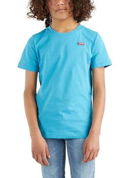 T-Shirt Levis Batwing Chest Blu per Bambino
