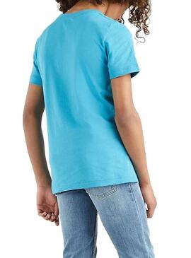 T-Shirt Levis Batwing Chest Blu per Bambino
