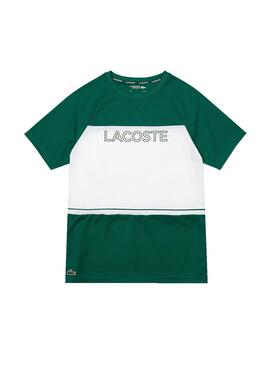 T-Shirt Lacoste Sport Colore Block Verde Uomo