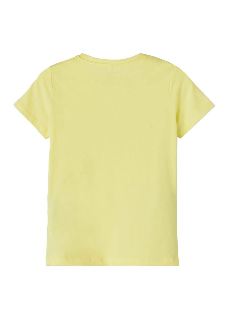 T-Shirt Name It Mentos Denisa Giallo per Donna