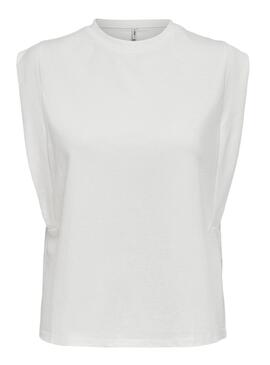 T-Shirt Only Jen Life Bianco per Donna
