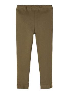 Pantaloni Name It Karla Verde Scuro per Bambina