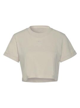 T-Shirt Adidas Essentials Cropped Bianco Donna