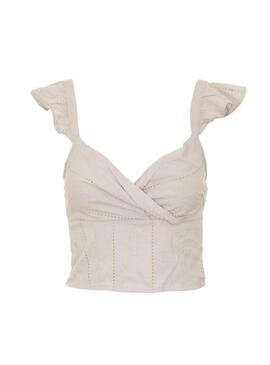 Top Only Maria Strap Beige per Donna