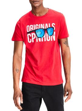 T- Shirt Jack and Jones Jorlips Rosso