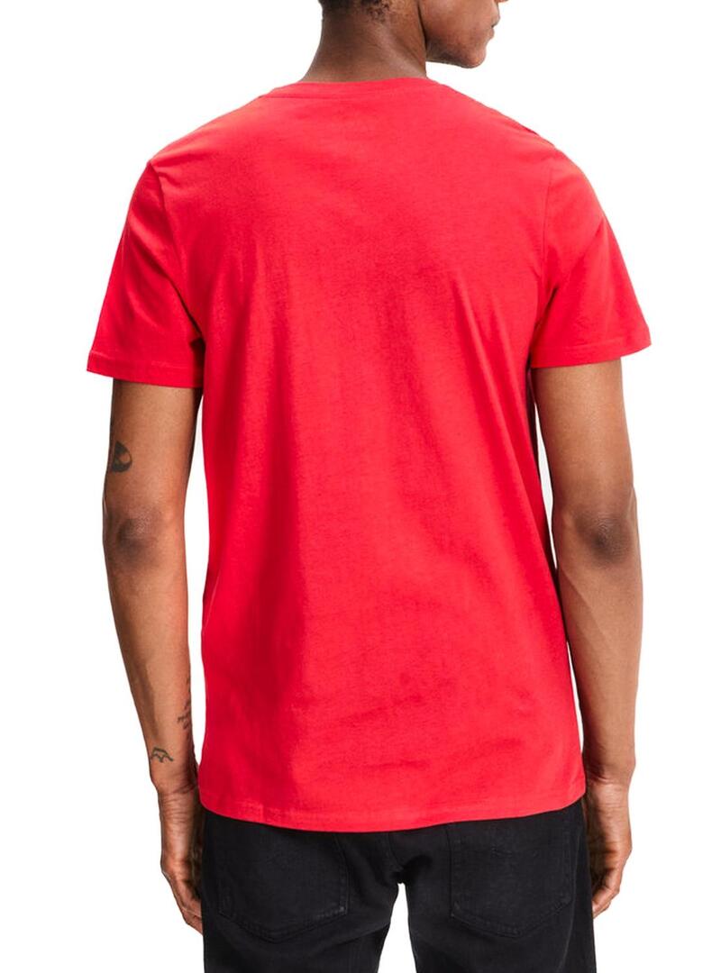 T- Shirt Jack and Jones Jorlips Rosso