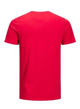 T- Shirt Jack and Jones Jorlips Rosso